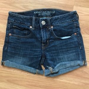 American Eagle Midi Denim Shorts Size 2